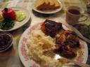 Beautiful and tasty dinner in the formal dining room