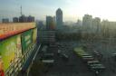 View from the hotel onto the train station plaza