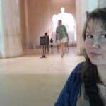 Megan at the Lincoln Memorial