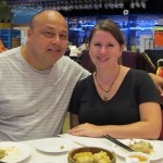 David and Megan eating dim sum in Chinatown