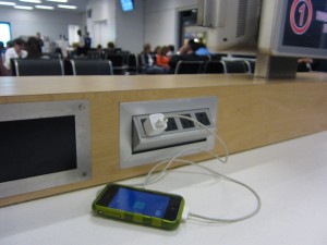 Computer stations by the gates