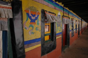 Colorful monk quarters