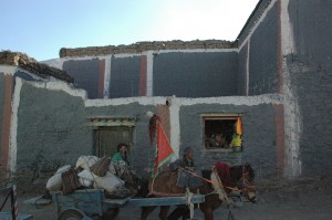 Gray buildings