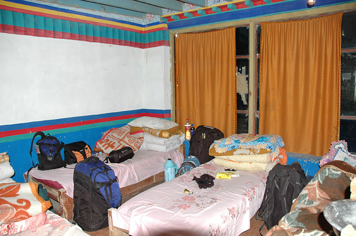 Hotel room at Everest Base Camp Tibet