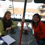 Megan and Sui at lunch