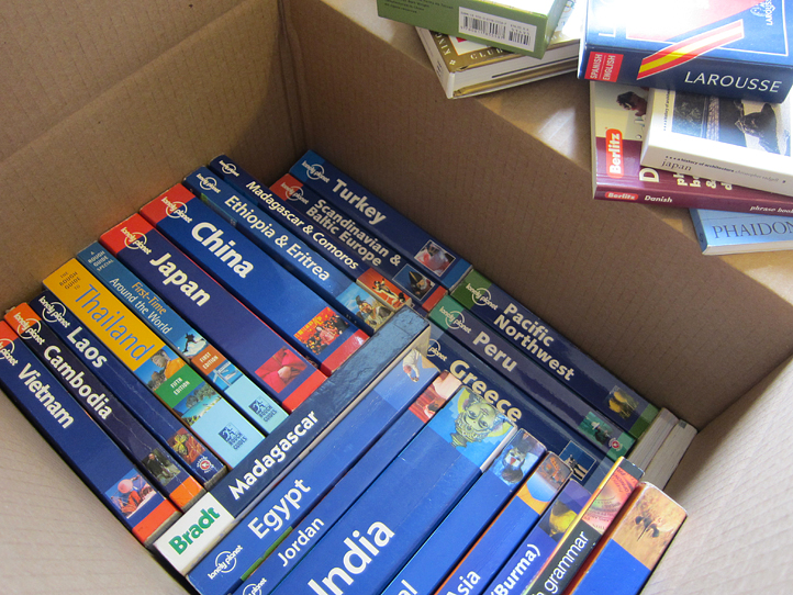 Packing up my guidebooks