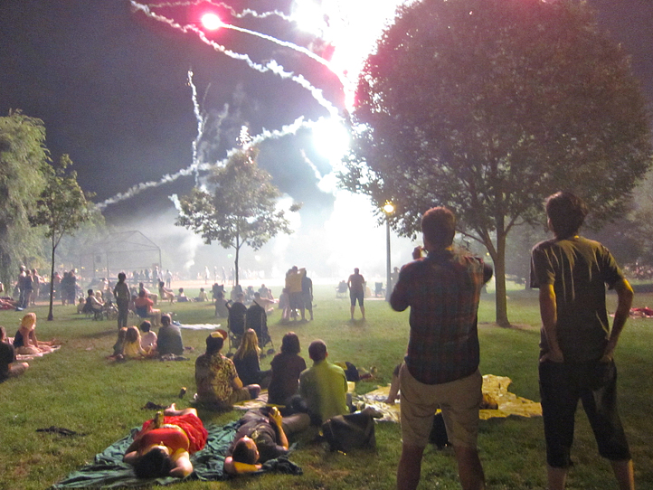 Fireworks in the park